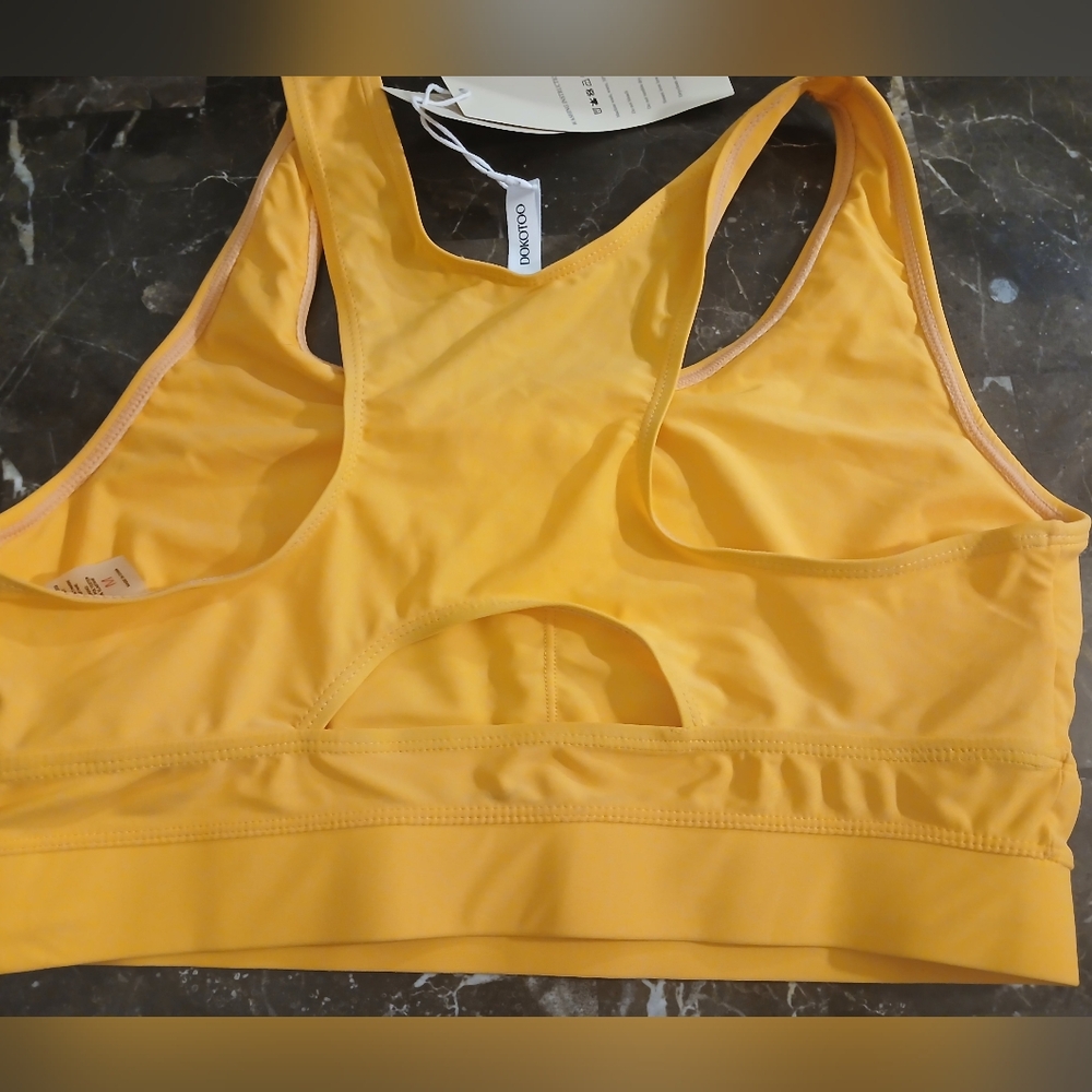 Vibrant Orange Sports Bra Top - Picture 4 of 10
